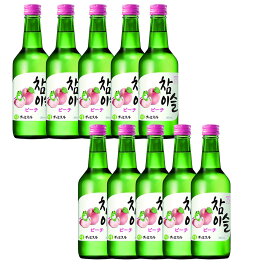 眞露 チャミスル　ピーチ　360ml X 10本【1箱＝荷物1口】　韓国食品/韓国食材/お酒/焼酎/韓国焼酎/韓国お酒】 韓国酒/キムチ/お米/チヂミ/父/洋酒/美味しい/韓国焼酎/安い/一番/焼肉/焼酎 ハーブ酒 伝統酒