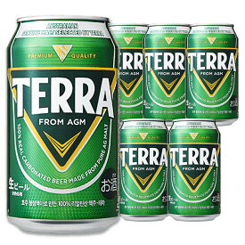 韓国 TERRA ビール 缶 350ml 6本 眞露 JINRO 韓国ビール テラ HITEJINRO テラビール