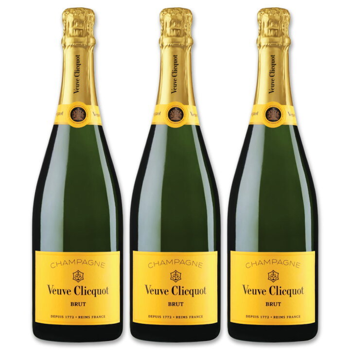 楽天市場】ヴーヴ・クリコ イエローラベル ブリュット 750ml 3本セット  