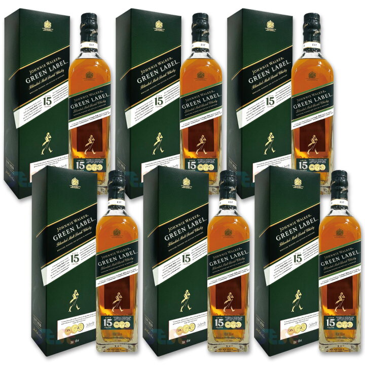 楽天市場】[正規品] ジョニーウォーカー グリーンラベル 15年 700ml 6 