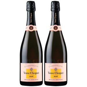 ヴーヴ・クリコ ローズラベル 750ml 2本セット / スパークリング 辛口 フランス シャンパン Veuve Clicquot Rose