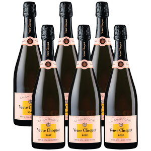 ヴーヴ・クリコ ローズラベル 750ml 6本 箱売り 1BOX / スパークリング 辛口 フランス シャンパン Veuve Clicquot Rose