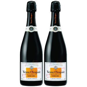 [ENR hD~ZbN[zCgx] 750ml 2{Zbg / Xp[NO Ì tX Vp Veuve Clicquot White Label Demi-sec