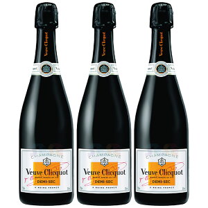 [ENR hD~ZbN[zCgx] 750ml 3{Zbg / Xp[NO Ì tX Vp Veuve Clicquot White Label Demi-sec