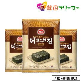 ヘピョ 海苔 全形 7枚入り 40袋 韓国食品 韓国/韓国料理/韓国食材/韓国お土産/お土産/韓国海苔/海苔/韓国のり/のり/ヘピョウのり/ヘピョのり/非常食/防災用/防災グッズ/母の日/お歳暮/お中元/お贈り物/ギフト/プレゼント