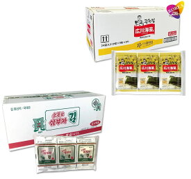 [エントリーポイント10倍]選べる 韓国海苔 箱売り 3パックX24袋セット / 三父子 広川 味付けのり (合計72個) ソムンナン サンブジャ 韓国のり クァンチョ 在来 カットのり 韓国食品