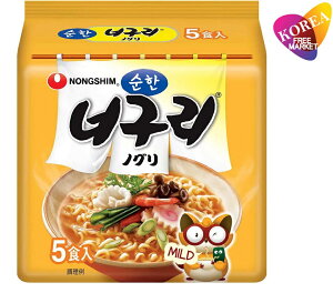 農心 ノグリ ラーメン(甘口)マイルド味 120g 5袋セット 韓国ラーメン 激辛ラーメン 韓国食品 韓国食材 ラーメン キムチ 焼肉 韓国料理 韓国1番ラーメン NONGS