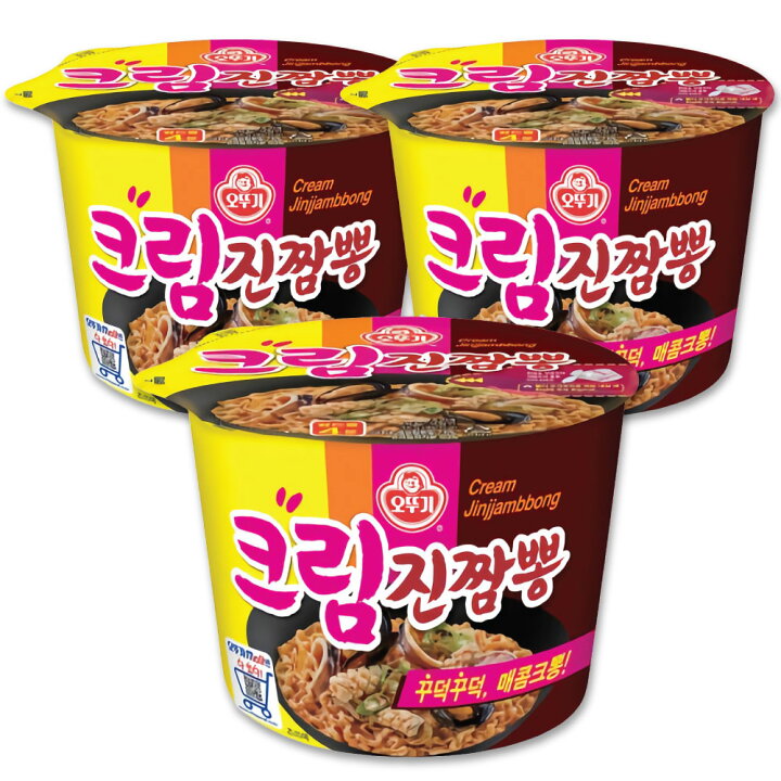 楽天市場 New オットギ クリーム ジンチャンポン カップ麺 105ｇ ３個セット 1480円 送料込み 韓国 カップラーメン 韓国ラーメン 辛い 甘辛 辛旨 ラーメン 韓国フリーマー