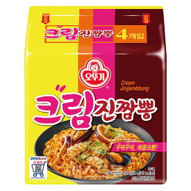 (入荷未定、入荷後発送)オットギ クリームジンチャンポンラーメン 4袋 オットギ ちゃんぽん ピリ辛 インスタントラーメン