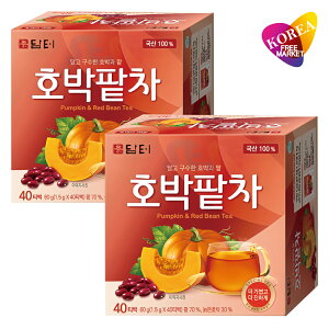ダムト カボチャ小豆茶 60g (1.5g×40ティーバッグ) 2個セット / 韓国お茶 ホバッパッチャ かぼちゃあずき茶