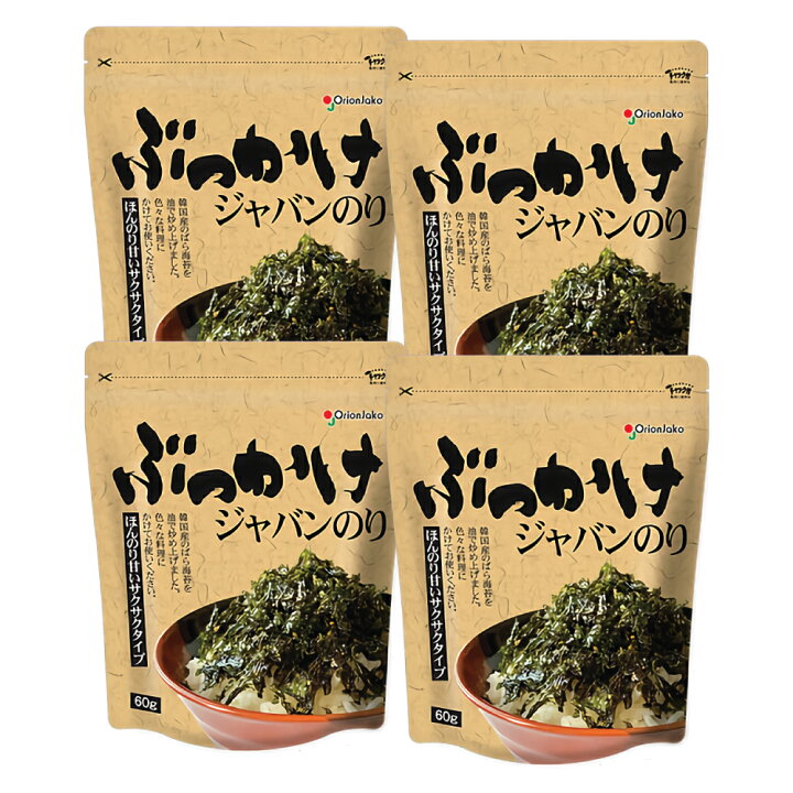 楽天市場】オリオンジャコー ぶっかけ ジャバンのり 60g ×4袋 オリオン 