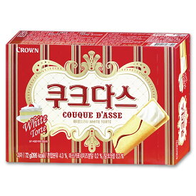 クラウン ククダス 72g ホワイトチョコ入りクッキー　ククダス ホワイトチョコ クラウン 韓国お菓子 お菓子 韓国 チョコ クッキー クックダス ククタス