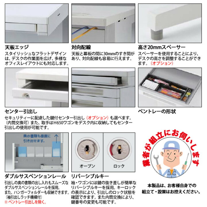 楽天市場】【2万円以上2000円OFF】事務机 オフィスデスク 現地組立 片 