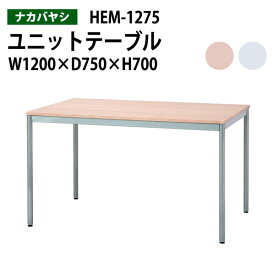 ワークデスク HEM-1275 幅120x奥行75x高さ70cm【送無料(北海道 沖縄 離島を除く)】 ユニットテーブル 作業机 ナカバヤシ