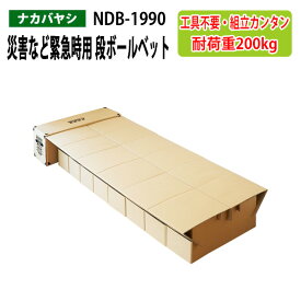 災害など緊急時用 段ボールベット NDB-1990 幅90×奥行192x高さ30cm 【送料無料(北海道・沖縄・離島を除く)】災害 緊急時 避難時 ナカバヤシ