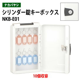 キーケース ナカバヤシ NKB-E01 10個収容 W13.8×D6.5×H22.7cm キーボックス シリンダー式