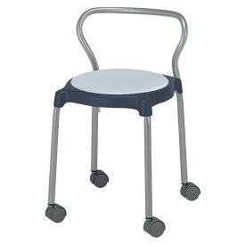 スツール 丸椅子 E-CUPPO-BC 幅41x奥行43x高さ65cm 座面高44.5cm 座面Φ36cm 背付 キャスター付 丸イス オフィスチェア おしゃれ ニシキ工業 オフィス家具