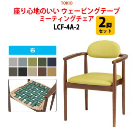 会議椅子 ミーティングチェア 2脚セット LCF-4A-2 布張り 横幅58.2×奥行き53.2×高さ74.2・座面高43.1cm【法人様配送料無料(北海道 沖縄 離島を除く)】 スタッキングチェア オフィス 会議用椅子 スタックチェア 会議室 椅子 会議用イス 藤沢工業 オフィス家具