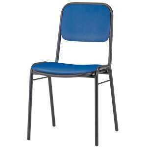 スタッキングチェア 4脚セット会議椅子 ミーティングチェア 会議用チェア FSC-B300L-S-4 ビニールレザー/塗装脚 横幅42.3×奥行き49.2×高さ76.1・座面高43.5cm デスクチェア 事務椅子 チェア TOKIO 藤