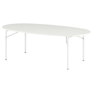 保育園 テーブル 折りたたみ 幼稚園 机 JRM-1580H 幅150x奥行80x高さ51cm 楕円型 学童保育 託児所 塾 キッズテーブル 子供用テーブル 長机 軽量 軽い 完成品 日本製 国産