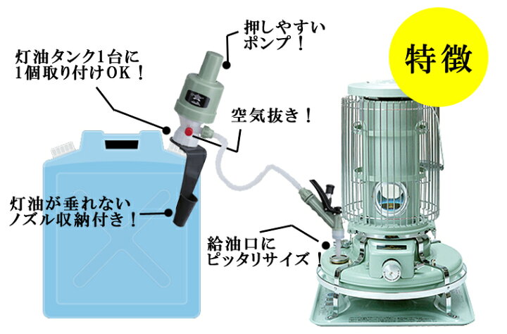 楽天市場 灯油ポンプ 品番 Bfpkp ポリカンポンプ 給油ポンプ アラジン Aladdin アラジンポンプ おしゃれ アラジンストーブ アラジン石油 ストーブ 電池不要 おしゃれ 可愛い Takagi タカギ Tokilaboトキラボ楽天市場店