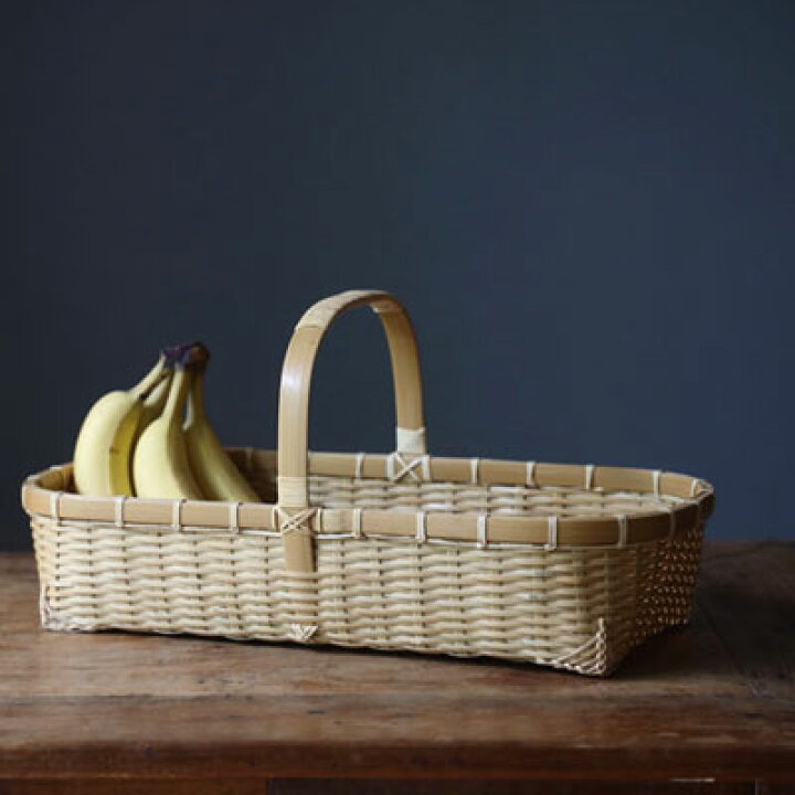 楽天市場】竹かご 竹籠 かご バスケット 公長齋小菅 手提げ竹  