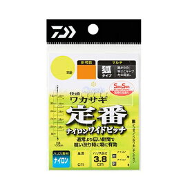 （在庫処分超特価）ダイワ 快適クリスティアワカサギ仕掛けSS　定番ナイロンワイドピッチ　サクサス　マルチ狐型　5本