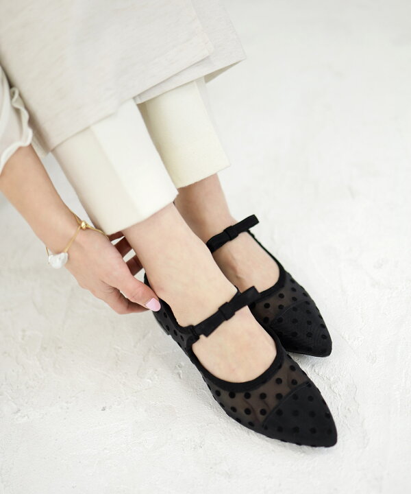 削れにくいかかとゴム 脱げにくい 走れる 歩きやすい チュール ゴムストラップ フロッキードット シースルー リボン ストラップ ロ 楽天市場】パンプス レディース ストラップパンプス 着用動画あり 痛くない 柔らかい 脱げない ローヒール 2cm ポインテッドトゥ かわいい リボン  ドット シースルー チュール 一部4月上旬入荷予定 : SESTO Begin at Kobe！ セスト