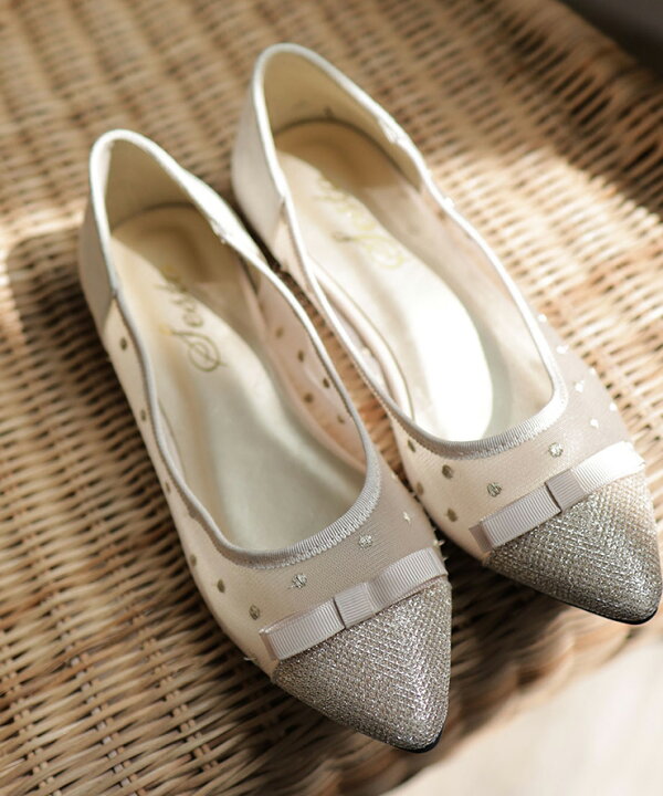 楽天市場 7日9 59まで5日間限定max15 クーポン 22春夏 送料無料 フラットシューズ バレエシューズ レディース パンプス 痛くない ぺたんこ ドットチュール ブラック 黒 リボン 大きいサイズ 結婚式 オフィス フォーマル 歩きやすい 脱げない 春 靴 Sesto Begin