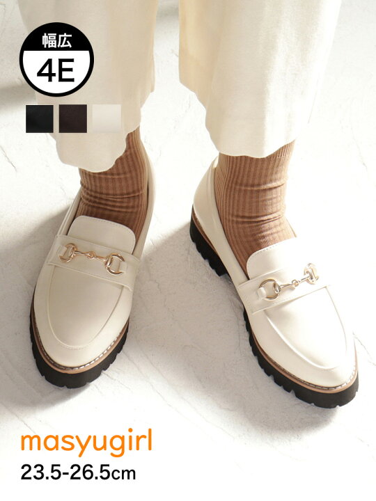 楽天市場 日23 59まで15 Offクーポン配布中 マシュガール Masyugirl Newカラー 4e幅広 大きいサイズ ビットモチーフ厚底ローファー レディース パンプス 4e 3l 4l 靴 黒 幅広 ゆったり ローヒール 歩きやすい ヒール 甲深 Sesto Begin At Kobe セスト