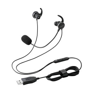 ELECOM �G���R�� �����J�i���^�L���w�b�h�Z�b�g �}�C�N�A�[���t�� USB-A �u���b�N HS-EP21SUBKAV �����@�� �w�b�h�Z�b�g