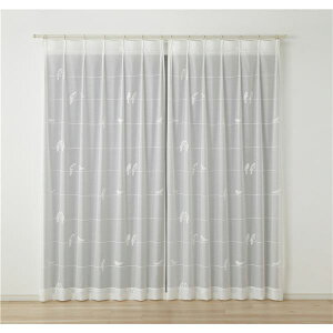 ���[�X �J�[�e�� ��100×��198cm �V���O�o�[�h�{�C�� �z���C�g 1���� ���{�� �f�U�C�����C�t ���[�X�J�[�e�� ���r���O �Q���i�C���e���A �h���[�v�J�[�e�� �X�^�C���J�[�e�� �J�[�e�� �Ռ� 