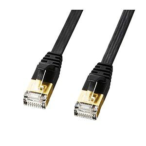 �T�����T�v���C CAT7�E���g���t���b�g LAN�P�[�u���i10m�A�u���b�N�j KB-FLU7-10BK�p�\�R�� �P�[�u�� �P�[�u���J�o�[ LAN�P�[�u��