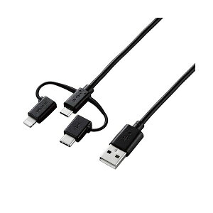 ELECOM GR PC@ 3in1P[umicroB / TypeC / Lightning0.3m AV fW^ fW^Ɠd PC PCӋ@ PCANZT[ PCTvCEՕi Ɠd p\REӋ@ P[uEP[uJo[ P