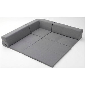 コーナーソファー グレー マット付き 洗えるカバー ホットカーペット使用可 床暖房使用可 フロアソファー 日本製