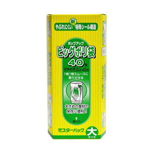 三菱 ミスターパック大40P ビッグポリ袋マチ付 79344 【15個セット】 30-797 ( 掃除用品 文房具・事務用品 生活雑貨 オフィス用品 日用品雑貨 日用消耗品 文房具 お掃除 )