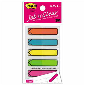 3M ポストイット ジョーブ ポインター 44×12mm 5色 684NE 1パック (5冊) 【×10セット】 【お徳用 まとめ買い お買い得 業務用 割引 セット販売】 日用品雑貨・文房具・手芸 文房具・事務用品 文