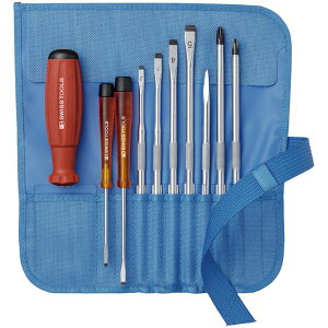 PB SWISS TOOLS 8218TU 差替式ドライバーセット 9本組 ターコイズ ガーデン・DIY・工具 エクステリア 工事 リフォーム 電動工具 木材・建築資材・設備 ドライバー ドライバーセット