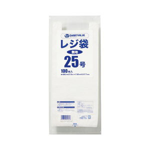 スマートバリュー レジ袋 25号 100枚 B925J 【×30セット】 【お徳用 まとめ買い お買い得 業務用 割引 セット販売】 日用品雑貨・文房具・手芸 文房具・事務用品 文具 オフィス用品 文房具 事務