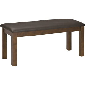 ダイニングベンチ/食卓椅子 【幅95cm ブラウン】 木製 PVC ウレタン 組立品 〔リビング ダイニング〕【代引不可】