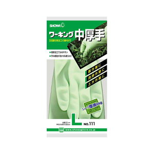 ショーワ No.111 ワーキング 中 厚手 Lサイズ グリーン 【×10セット】 【お徳用 まとめ買い お買い得 業務用 割引 セット販売】 ( 掃除用品 文房具・事務用品 生活雑貨 オフィス用品 日用品雑