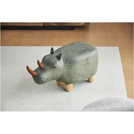 アニマルモチーフのスツール Rhino Jr.（リノジュニア） カーキ
