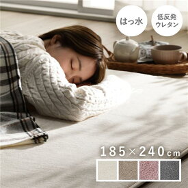 ラグ マット 絨毯 約185×240cm 長方形 アイボリー 洗える 撥水加工 ホットカーペット対応 床暖房対応 低反発 防音