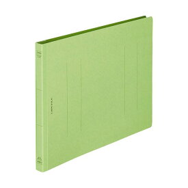 【ライオン事務器 lion 事務 事務用文具】 フラットファイル （環境） 樹脂押え具 A4ヨコ 150枚収容 背幅18mm 緑 A-519KA4E 1セット （10冊） 【×10セット】 【 まとめ買い お買い得 割引 】 オフィス用品 ファイル・バインダー クリアケース・クリアファイル