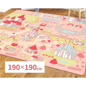 �v���C�}�b�g ��190×190cm �􂦂� �h�� �z�b�g�J�[�y�b�g �I�[���V�[�Y���� �L�b�Y���O �v�����Z�X�^�E�� 2 ���r���O �q������ �p���`�J�[�y�b�g ���O�}�b�g �O�~ �t���A ���O �J�[�y�b�g �J�[