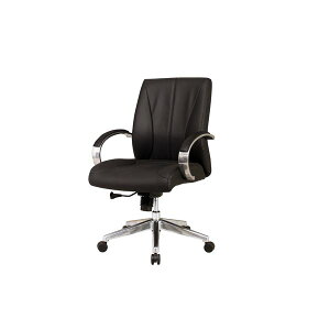 マネジメントチェア / オフィスチェア 【高さ1000〜1070mm】 合皮 / 合成皮革 アルミダイカスト キャスター 肘付き 〔会社〕 組立品 ( イス・チェア インテリア・家具 オフィス家具 事務用チェ
