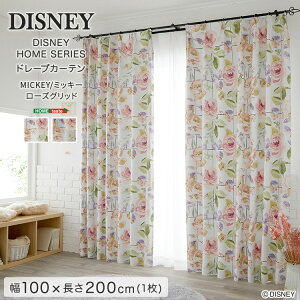 DISNEY / fBYj[ @h[vJ[e@100×200cm×1y MICKEY MOUSE ~bL[}EX / Rose grid@~bL[/[YObhz J[e Z]D y{ X~mG Z]D [J[3ۏ؁z