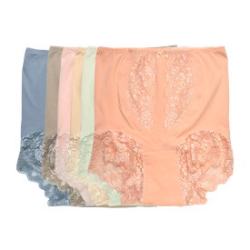 [4L/5L][30cc対応]吸水ショーツ6枚組 女性用 尿漏れパンツ 大きいサイズ 高齢者 パンツ レディース 失禁ショーツ 吸水パッド付ショーツ レディース ショーツ レース 尿漏れ 尿モレ 尿もれ 失禁 中失禁 お腹押さえ 綿 介護 パンツ プレゼント 入所 シニア クリスマス