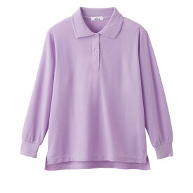 綿混素材 ポロシャツ 婦人用 S M L LL 3Lサイズ 長袖 トップス シニア レディース シニアファッション カノコ ピンク サックス パープル ローズ シニア ファッション s サイズ おばあちゃん 服 大きいサイズ 婦人服 高齢者 服 祖母 服 プレゼント 入院 入所 介護