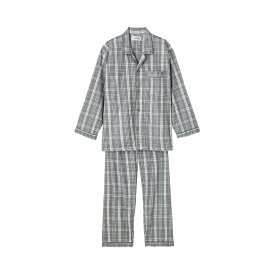 シニア メンズ パジャマ ワンタッチパジャマ 紳士用 長袖パジャマ 前開きパジャマ スムース ボタン ワンタッチテープ シニアパジャマ ブルー グレー 小さいサイズ 大きいサイズ S M L LLサイズ 寝間着 寝巻 紳士用 介護 前 開き 服 介護 プレゼント 入院 入所